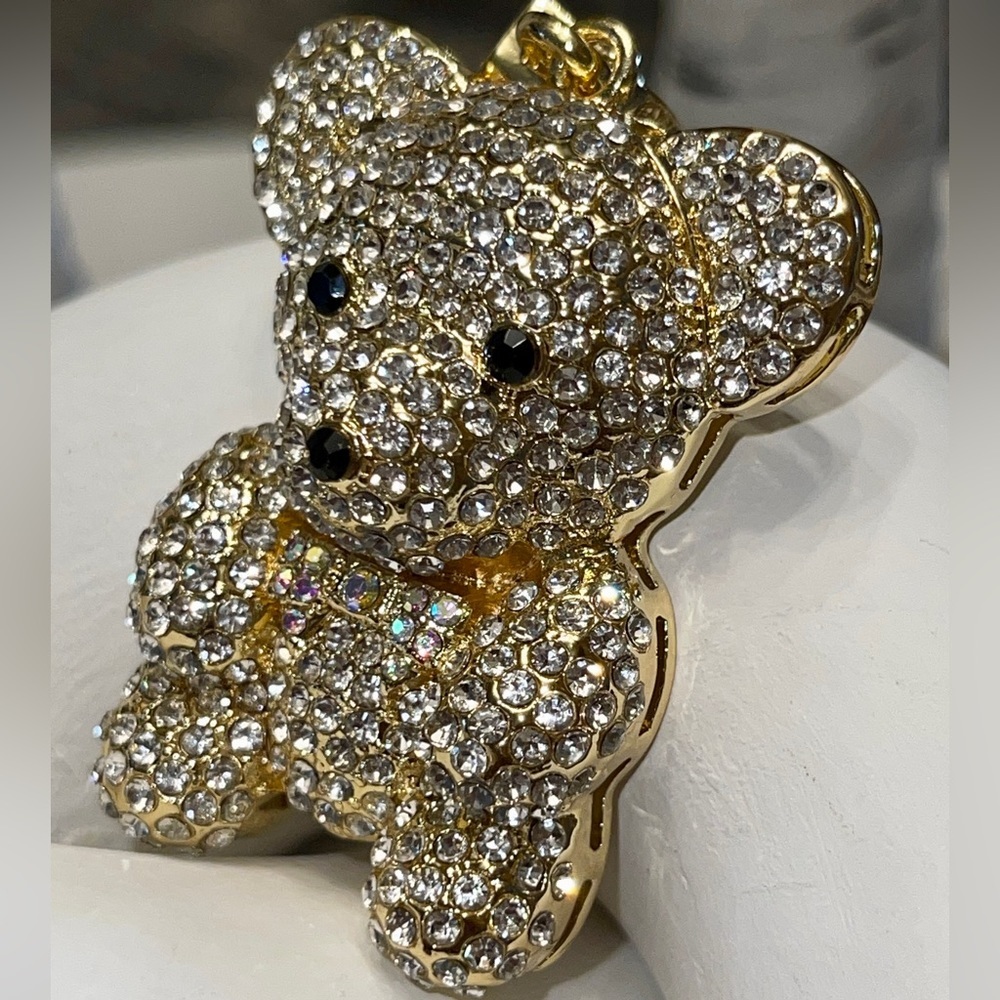 14K Gold Plated Bling Bling Bear Charm - Picture 3 of 14